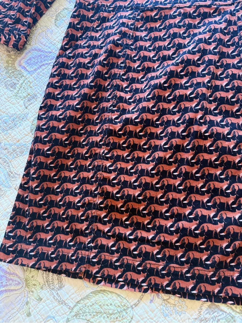Boden corduroy fox print dress - Picture 4 of 14